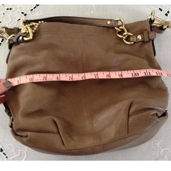 COACH brown brooke Leather Taupe Hobo purse - Picture 5 of 8